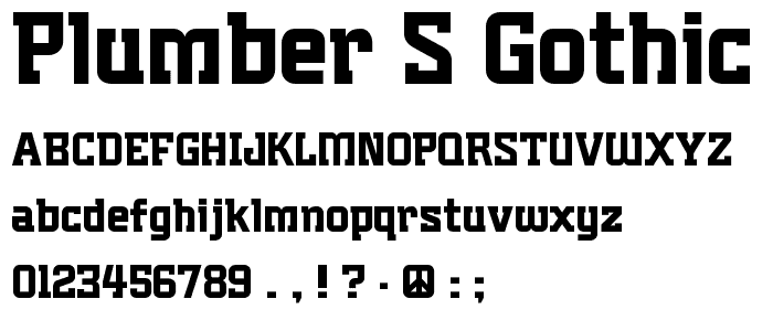 Plumber_s Gothic font